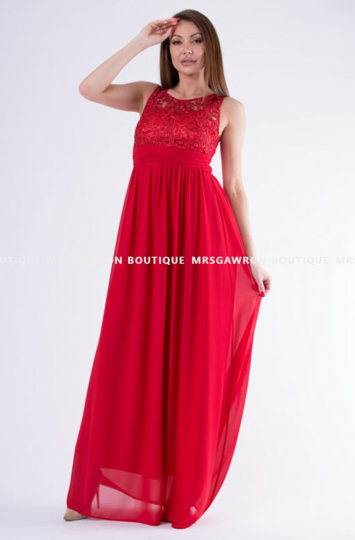 Sukienka58001-czerwona4 z napisem